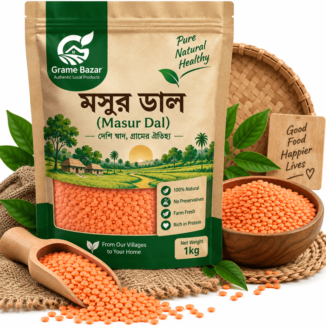 দেশি মসুর ডাল (Deshi Masur Dal) thumbnail 3